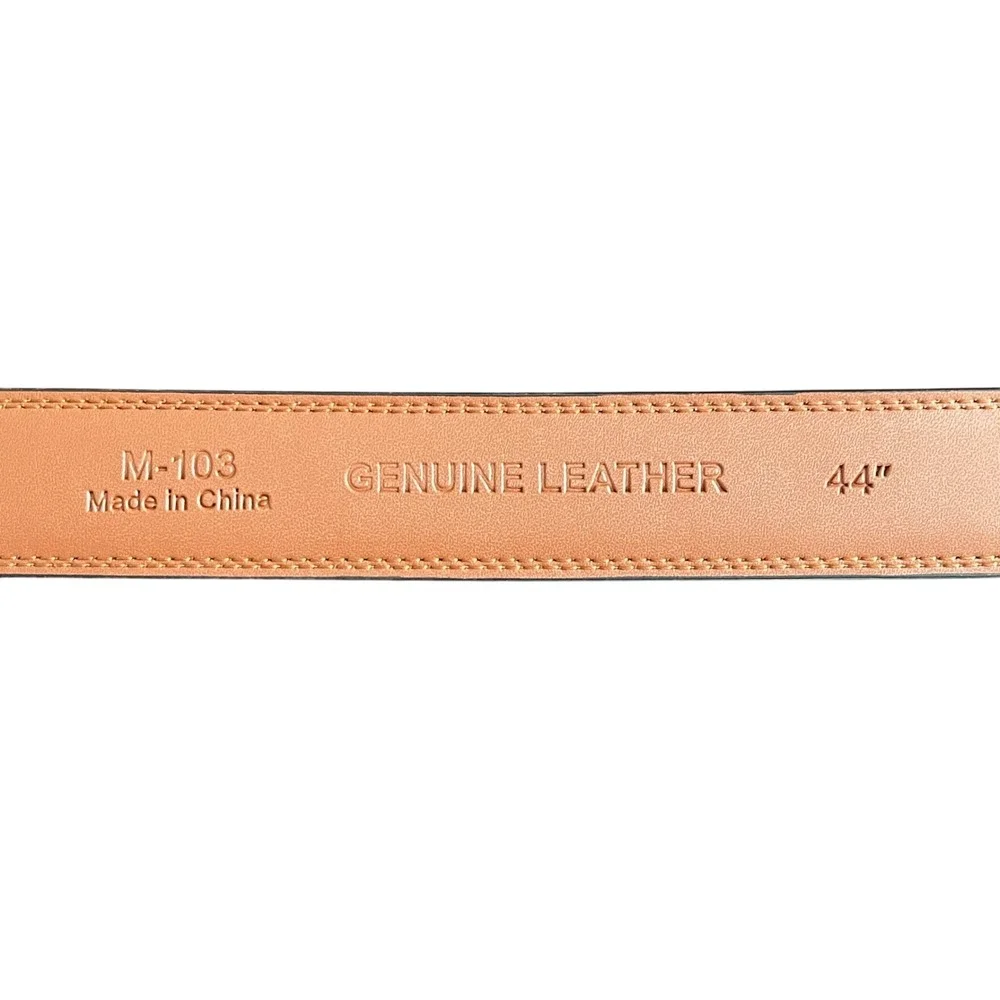 Milorde Men's Genuine‎ Leather Belt Brown Dress Casual Size 44